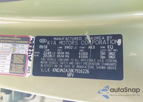 2019 Kia Soul из США, поврежденный, VIN KNDJN2A28K7916226